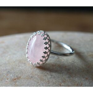 انگشتر صورتی ساده